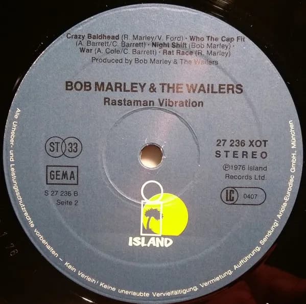 Bob Marley & The Wailers — Rastaman Vibration