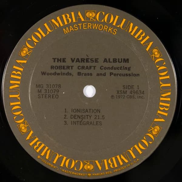 Edgard Varèse, Robert Craft Conducting Columbia Symphony Orchestra — The Varèse Album