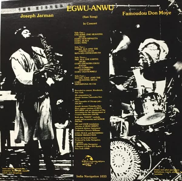 Joseph Jarman, Famoudou Don Moye — Egwu-Anwu (Sun Song)