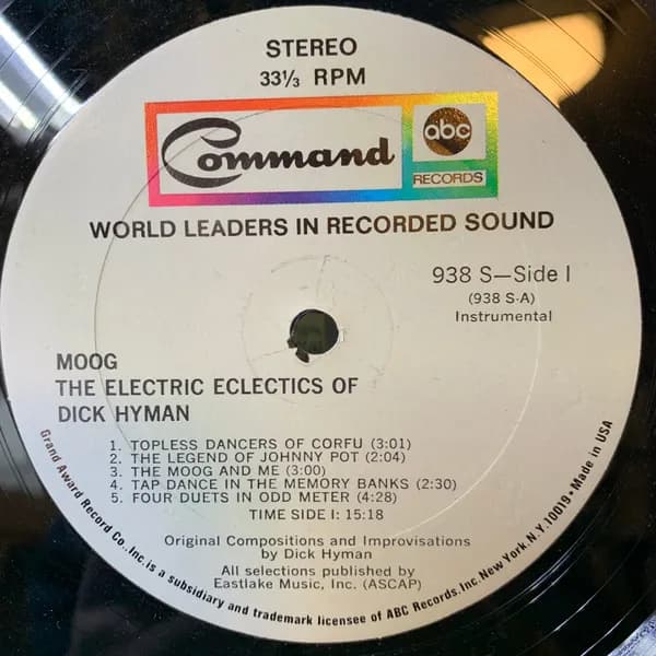 Dick Hyman — Moog - The Electric Eclectics Of Dick Hyman
