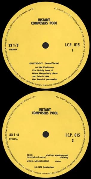 Eric Dolphy / Misha Mengelberg / Jacques Schols / Han Bennink — Playing: Epistrophy, June 1, 1964 In Eindhoven, Holland