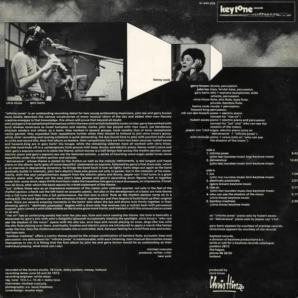 John Lee (3) / Gerry Brown Featuring: Chris Hinze & Gary Bartz — Infinite Jones