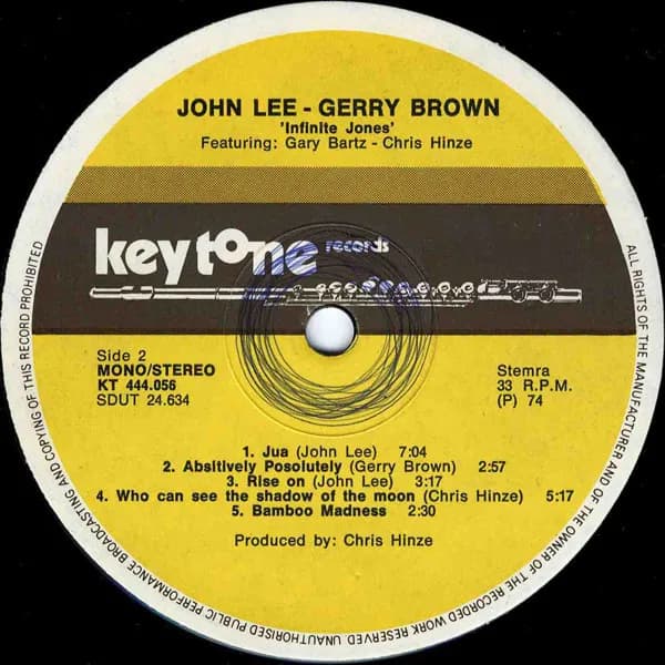 John Lee (3) / Gerry Brown Featuring: Chris Hinze & Gary Bartz — Infinite Jones