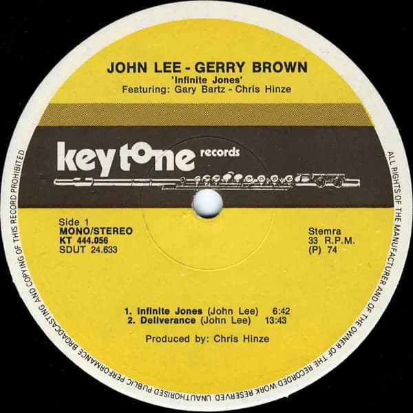 John Lee (3) / Gerry Brown Featuring: Chris Hinze & Gary Bartz — Infinite Jones