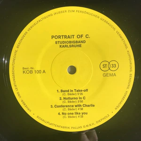 The Carlo Bäder Big Band — Portrait Of C. (Vol.I)