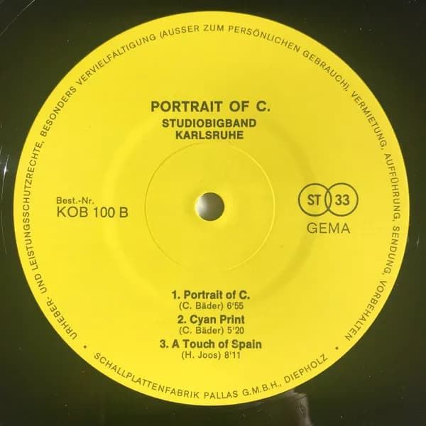 The Carlo Bäder Big Band — Portrait Of C. (Vol.I)