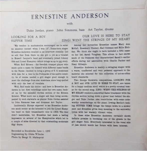 Ernestine Anderson — Zing! Went The Strings Of My Heart