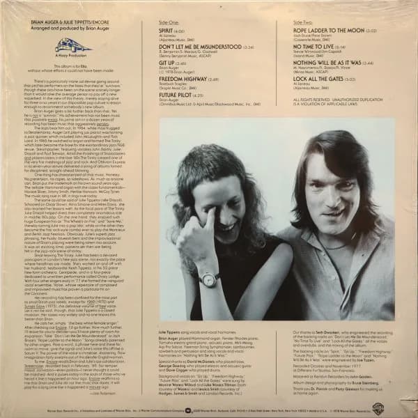 Brian Auger & Julie Tippetts — Encore