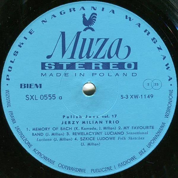 Jerzy Milian Trio — Baazaar