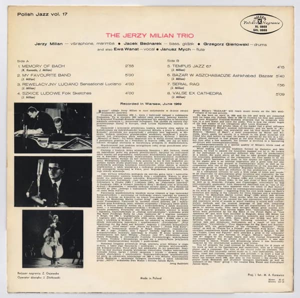 Jerzy Milian Trio — Baazaar