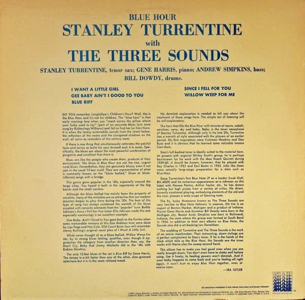 Stanley Turrentine With The Three Sounds — Blue Hour