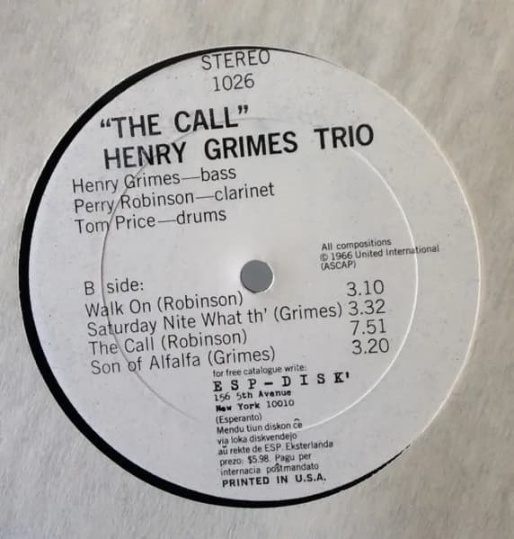 Henry Grimes Trio — The Call