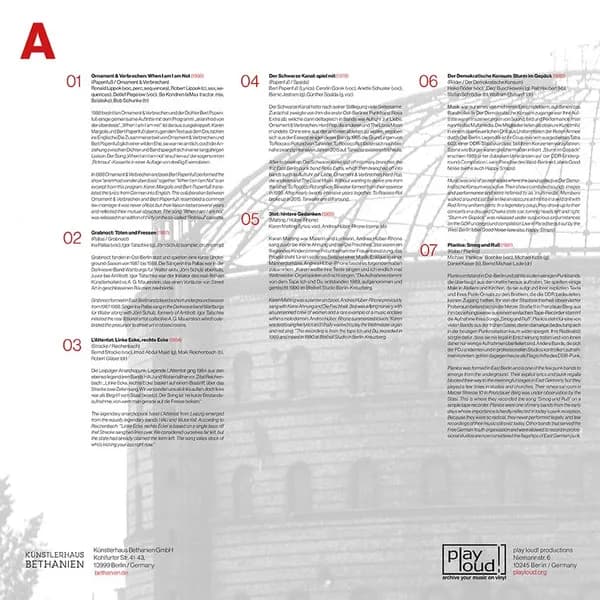 Various — Ende Vom Lied: East German Underground Sound 1979 - 1990