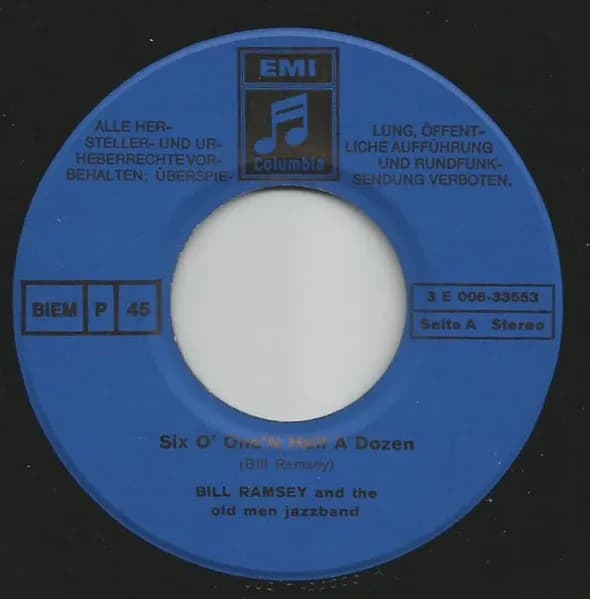 Bill Ramsey And The Old Men Jazzband — I Never Ever Wanna Go Home / Six O'One' N Half A Dozen