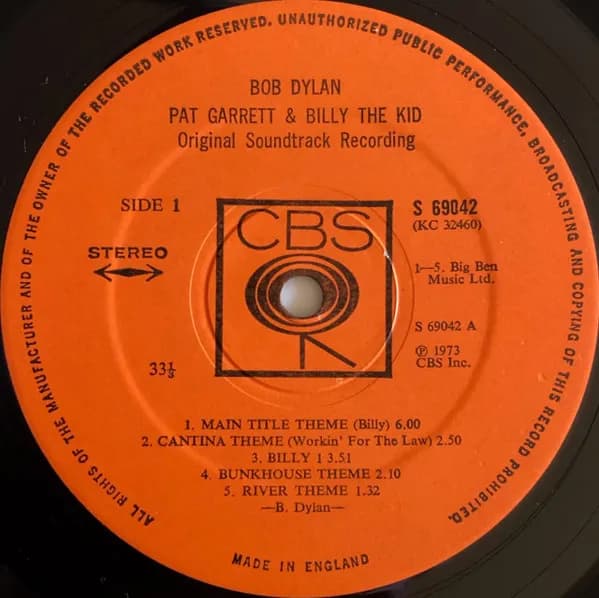 Bob Dylan — Pat Garrett & Billy The Kid