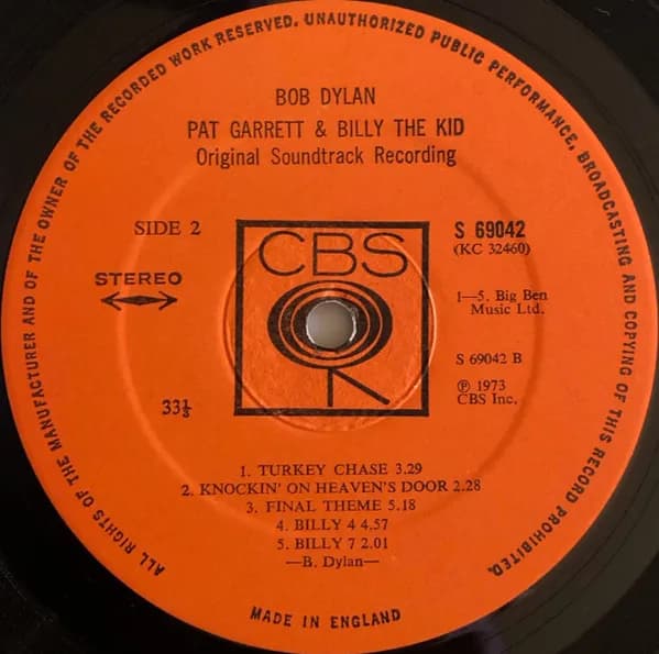 Bob Dylan — Pat Garrett & Billy The Kid