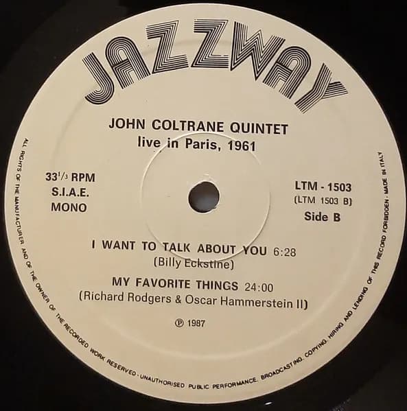 John Coltrane Quintet Featuring Eric Dolphy — Live In Paris 1961