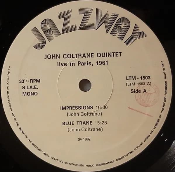 John Coltrane Quintet Featuring Eric Dolphy — Live In Paris 1961
