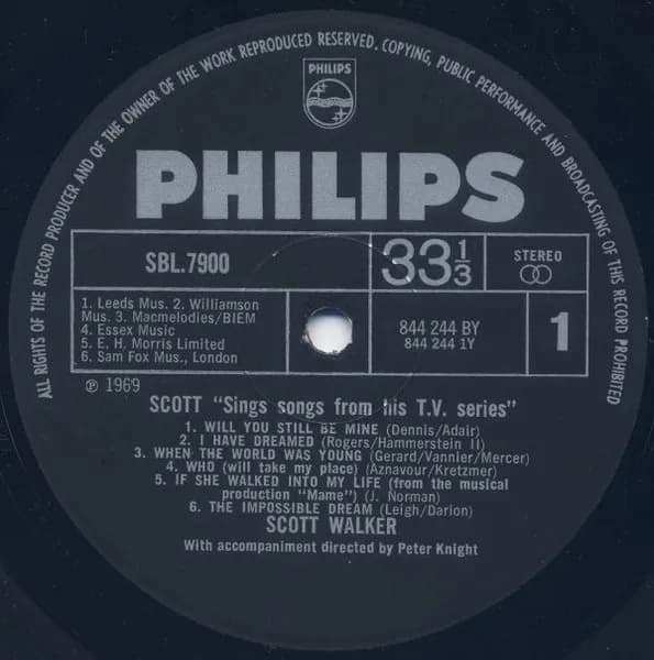 Scott Walker — Scott - Scott Walker Sings Songs From His T.V. Series
