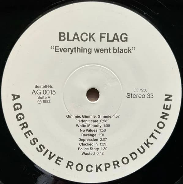 Black Flag — Everything Went Black