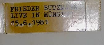 Frieder Butzmann — Live In Münster 15.6.1981