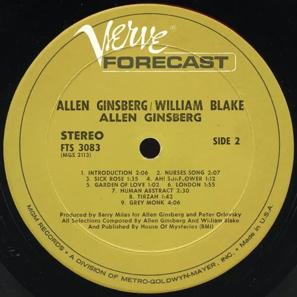 Allen Ginsberg / William Blake — Songs Of Innocence And Experience