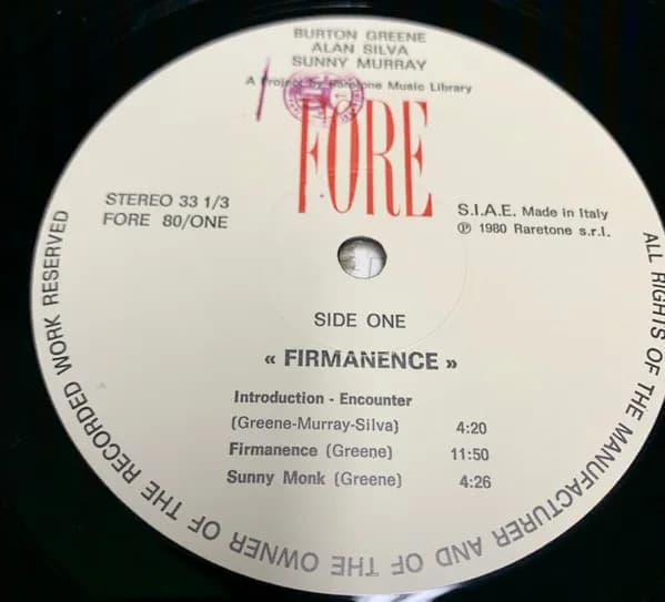 Burton Greene Encounters Alan Silva And Sunny Murray — Firmanence