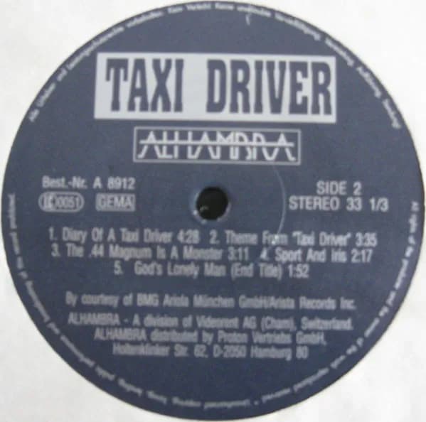 Bernard Herrmann — Original Motion Picture Soundtrack - Taxi Driver