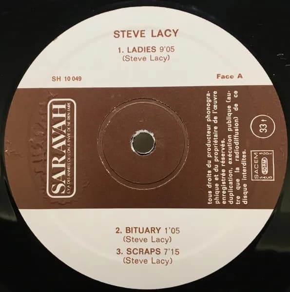 The Steve Lacy Sextet — Scraps