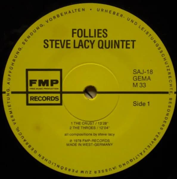 Steve Lacy Quintet — Follies
