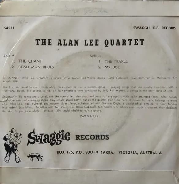 The Alan Lee Jazz Quartet, Graham Coyle — The Pearls
