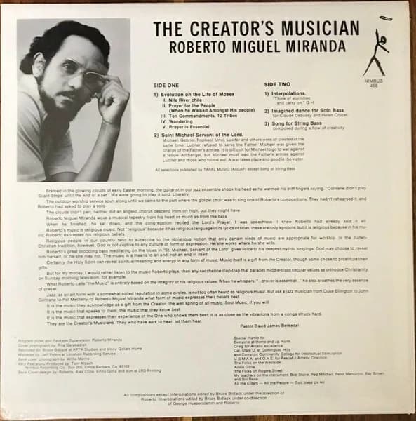 Roberto Miranda — The Creator's Musician
