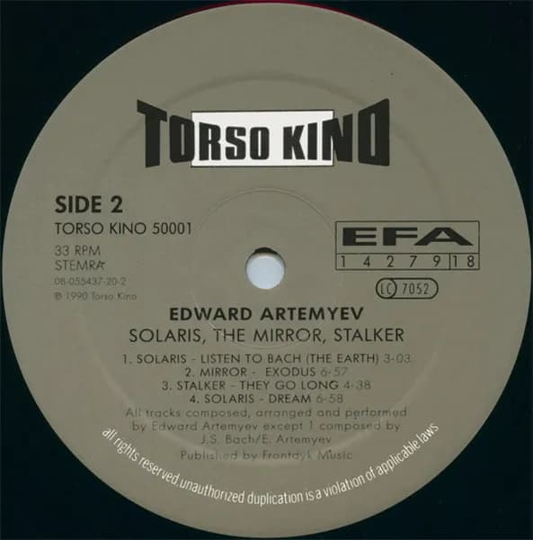 Эдуард Артемьев — Solaris, The Mirror, Stalker