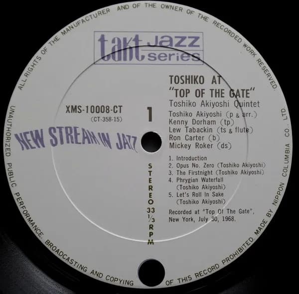 Toshiko Akiyoshi Quintet — Toshiko At Top Of The Gate