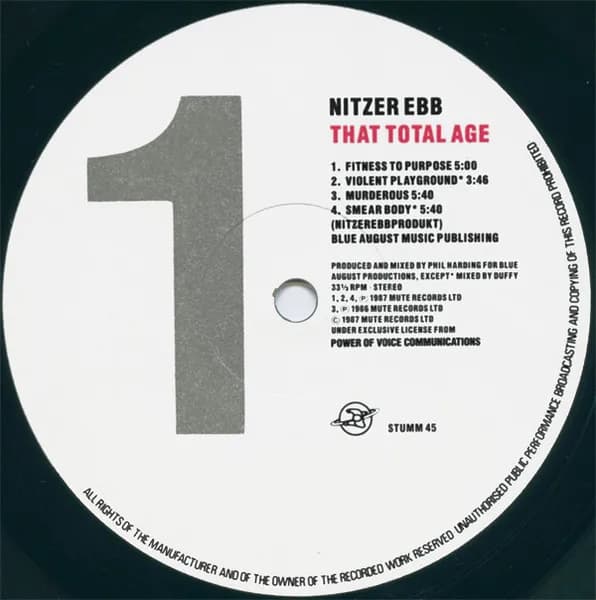 Nitzer Ebb — That Total Age