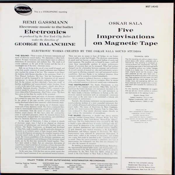Remi Gassmann / Oskar Sala — Electronics / Five Improvisations On Magnetic Tape