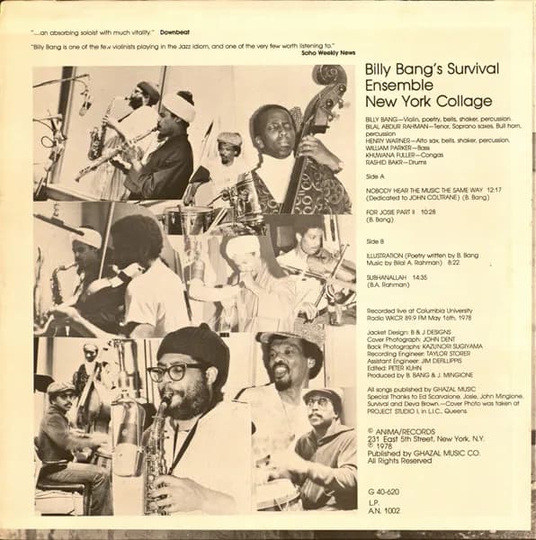 Billy Bang's Survival Ensemble — New York Collage
