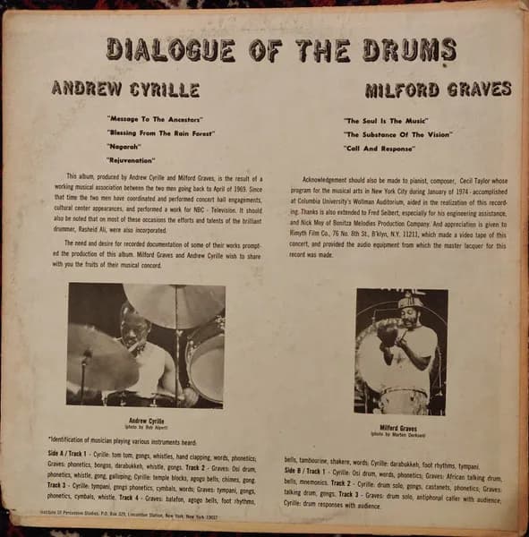 Andrew Cyrille \ Milford Graves — Dialogue Of The Drums