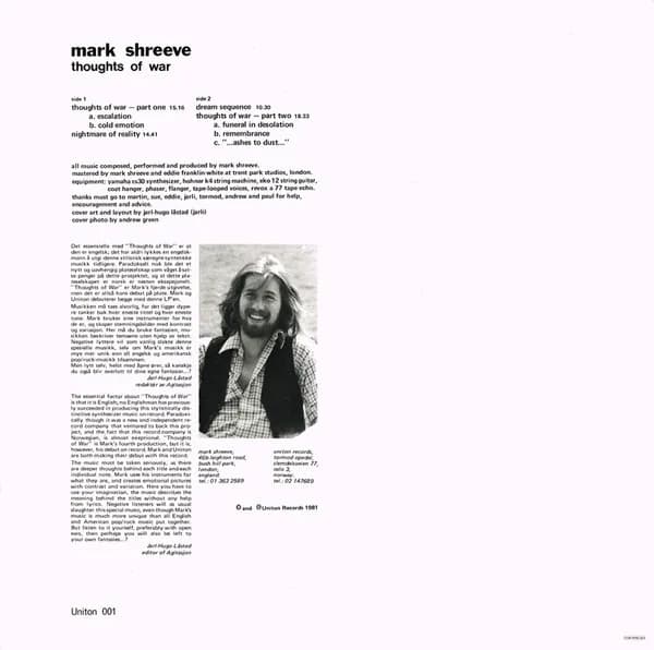 Mark Shreeve — Thoughts Of War