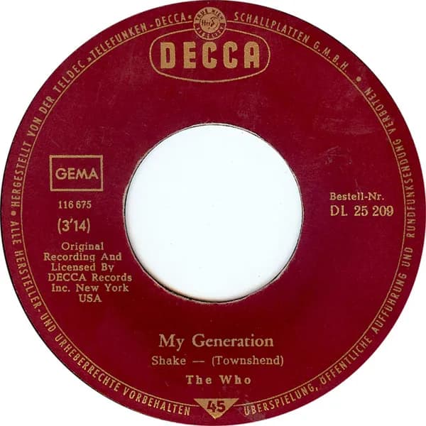 The Who — My Generation / Shout And Shimmy