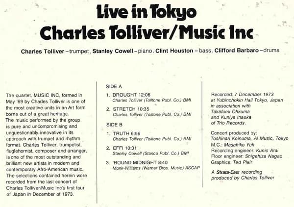 Charles Tolliver / Music Inc — Live In Tokyo