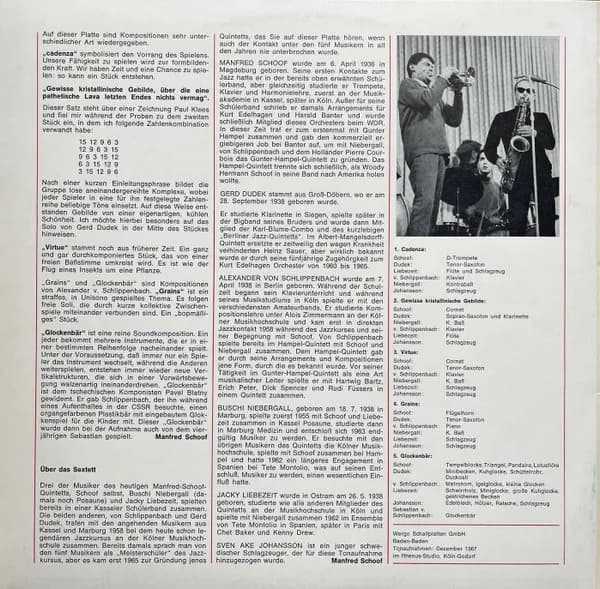 Manfred Schoof Sextett — Manfred Schoof Sextett