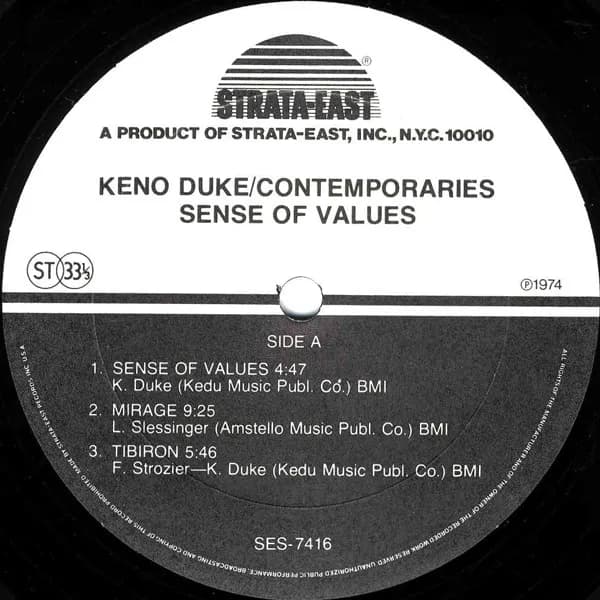 Keno Duke / Jazz Contemporaries — Sense Of Values