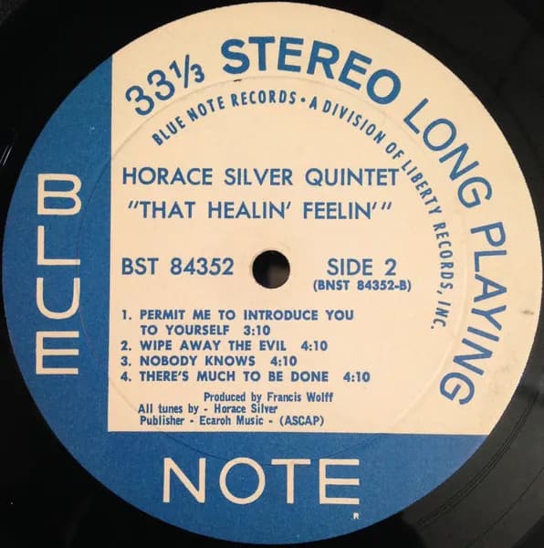 The Horace Silver Quintet With Unknown Artist — That Healin' Feelin' (The United States Of Mind / Phase 1)