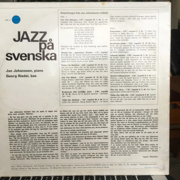 Jan Johansson — Jazz På Svenska