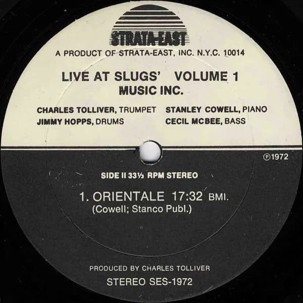 Music Inc — Live At Slugs' Volume 1
