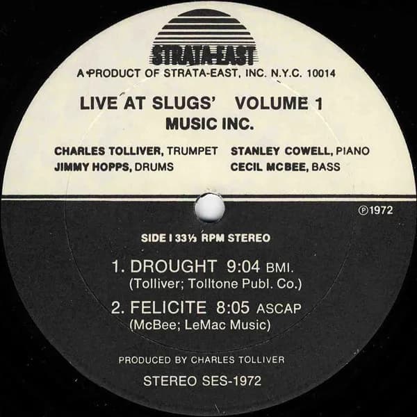 Music Inc — Live At Slugs' Volume 1