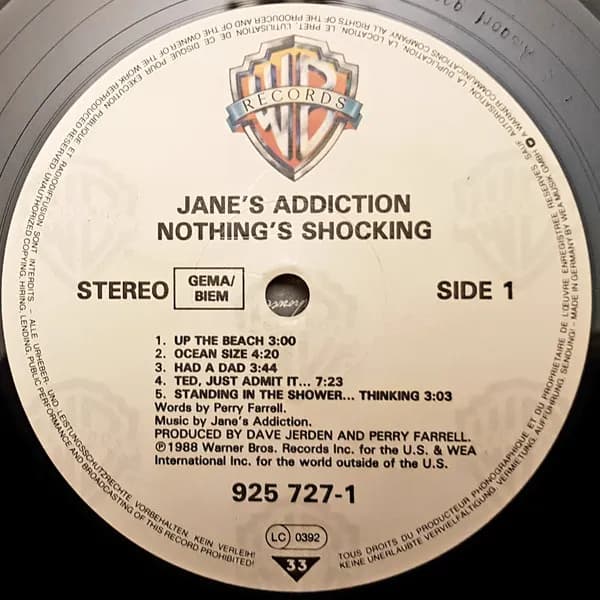 Jane's Addiction — Nothing's Shocking