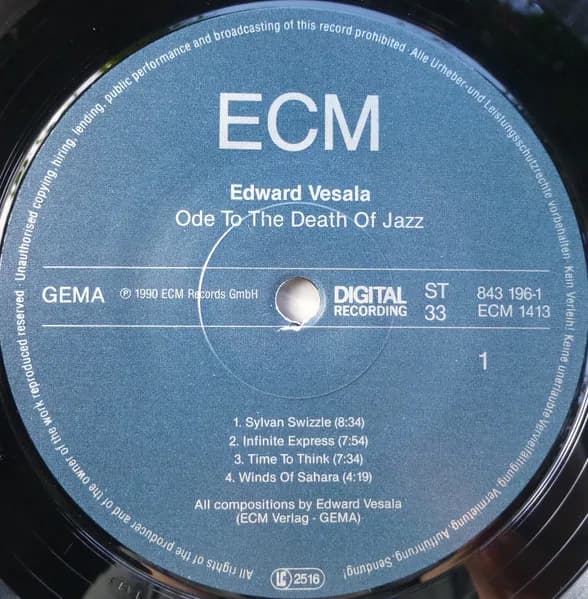 Edward Vesala — Ode To The Death Of Jazz