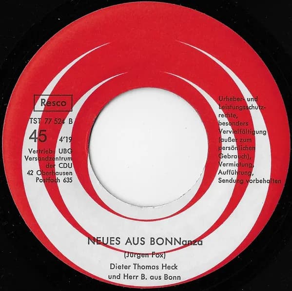 Various — Hits Aus Bonnanza - Wir Wählen CDU